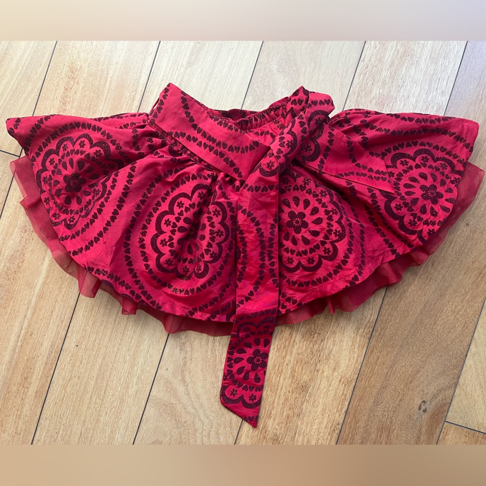 ❤️ The Children’s Place Red Flared Tulle Skirt - Size 18 Months